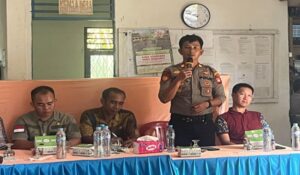 Hadiri Sosialisasi Replanting PT MJP Sekadau, Kasat Samapta IPTU Malau Ajak Warga Jaga Kamtibmas